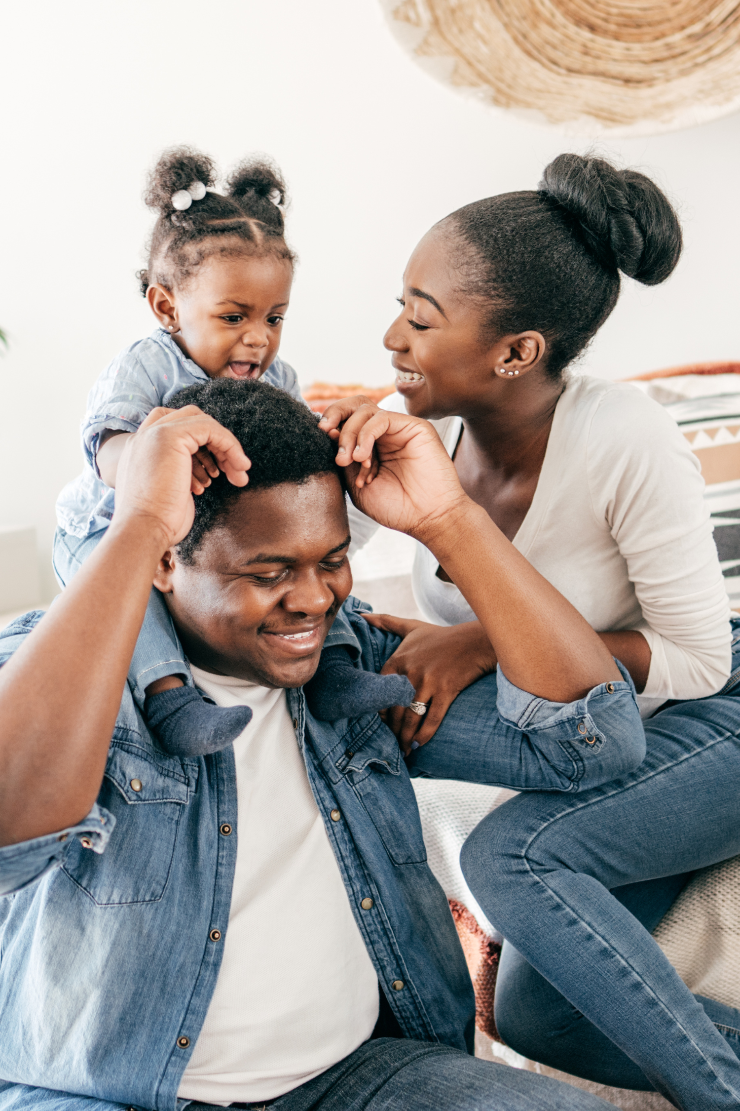 Parent reviewing long-term financial planning information for a child